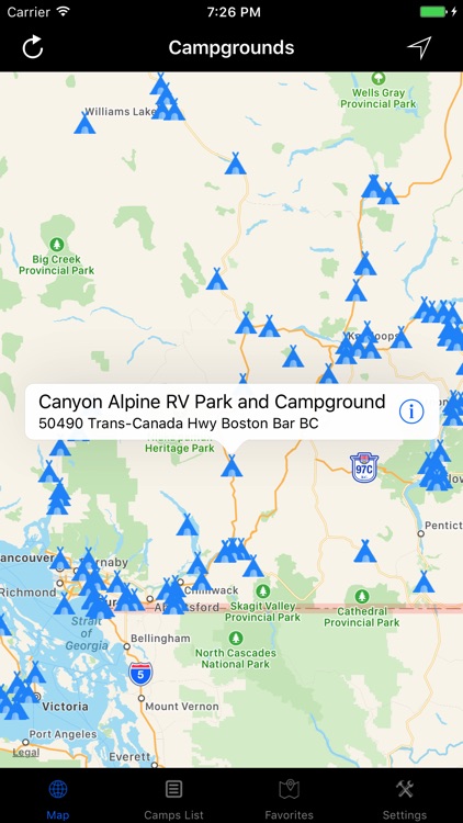 British Columbia – Campgrounds & RV Parks