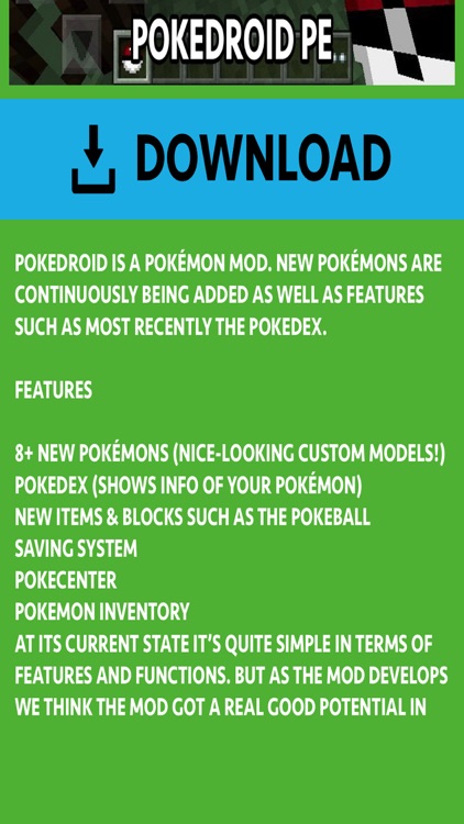 PIXELMON ADDONS FOR MINECRAFT POCKET EDITION (PE) screenshot-3