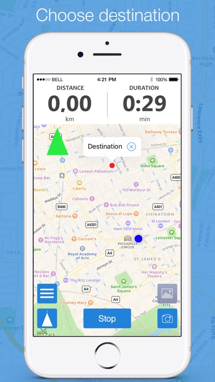 Running distance tracker - find the way back