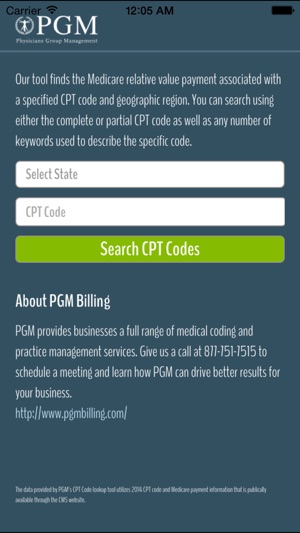 CPT Code Fee Search Tool