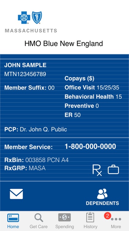 Blue Cross Blue Shield of MA MyBlue Member App