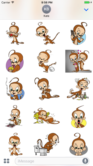 Rocky Monkey - Cute stickers for iMessage(圖2)-速報App