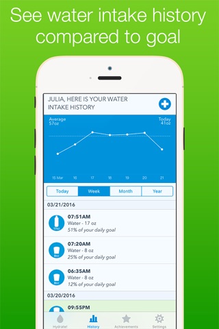 Water Tracker: WaterMinder screenshot 2