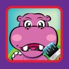 Game for Family Coloring Hippo Drawing