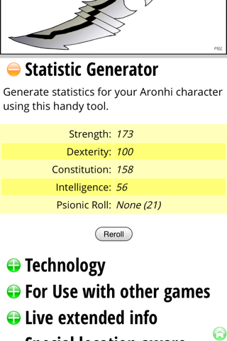FSpaceRPG Aronhi alien profile screenshot 2