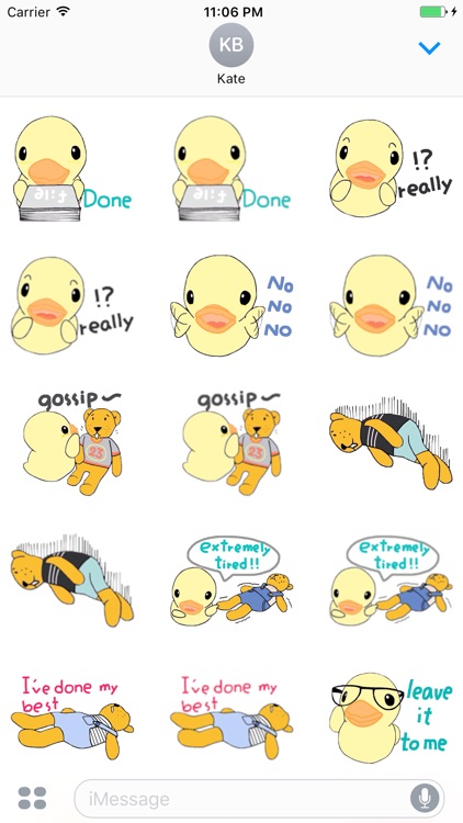 Stupid Little Duck English Sticker