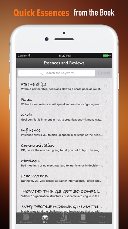 Quick Wisdom from Master the Matrix-Key Insights