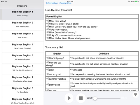 Intermediate English for iPad screenshot 2