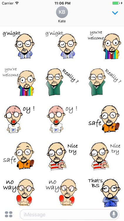 Keto The Bald Old Man English Sticker