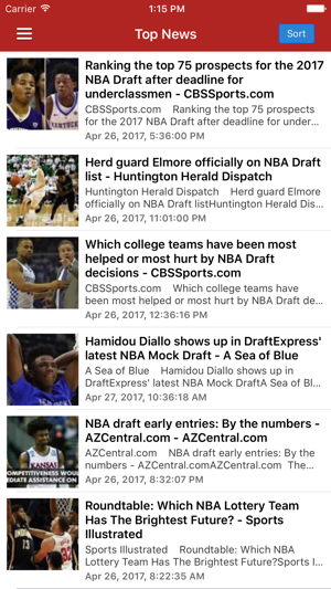 Draft News for NBA Basketball(圖1)-速報App