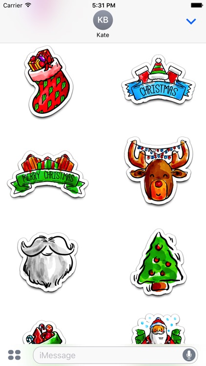 Watercolor Christmas Stickers Vol. 5