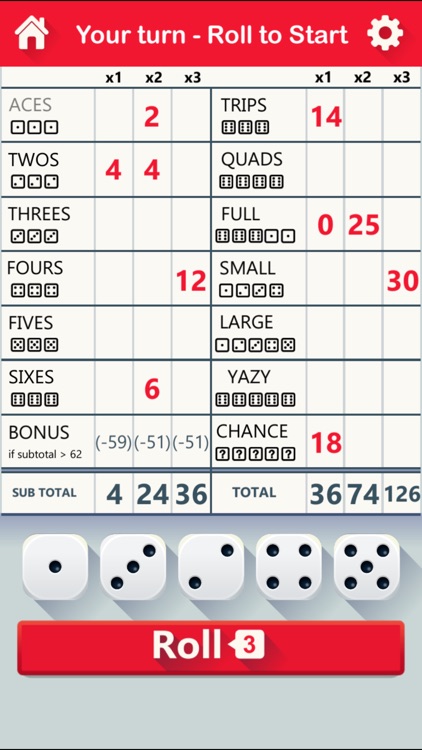Yazy the best yatzy dice game