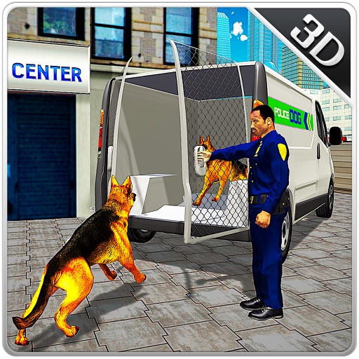 Police Dog Transport Truck & Minivan Drive Icon