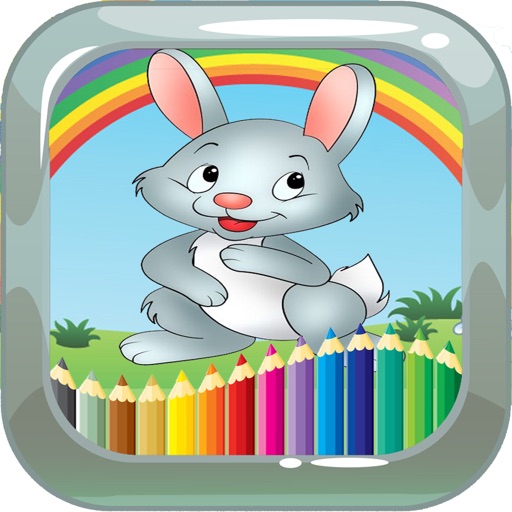 Magic Rabbit Colouring Book Game Icon