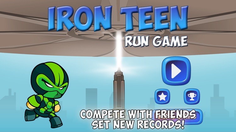 Iron Teen Run Game - Green Titan Man Version