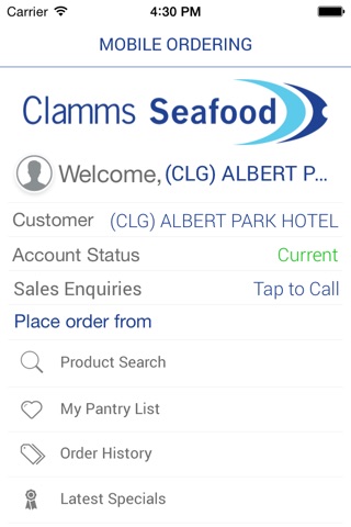 Clamms Seafood screenshot 2
