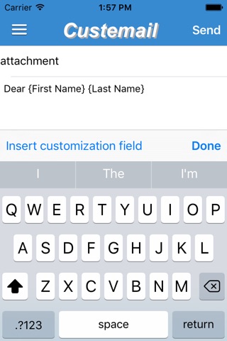 Custemail: Create and send customized email screenshot 4