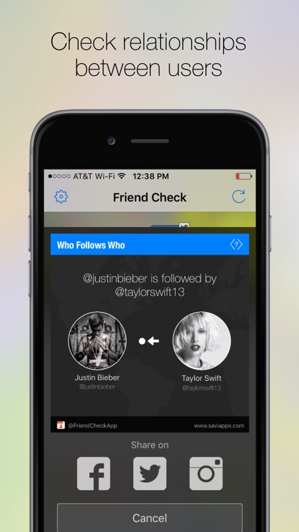 Friend Check, Follow Tracker for Twitter,Instagram
