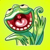 Funny Chameleon from Jungle Stickers