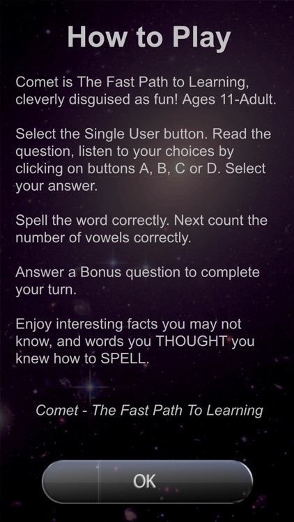 Comet The Spelling Game - Young Adult 2 screenshot-4