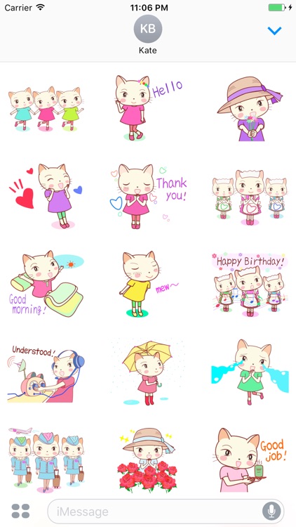 The Lovely Cat Sisters English Stickers