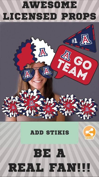 Arizona Wildcats Photo Booth Stickers