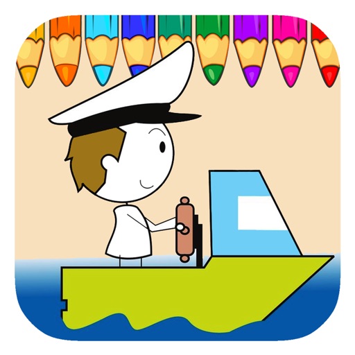 Captain And Boat Coloring Book Game Edition