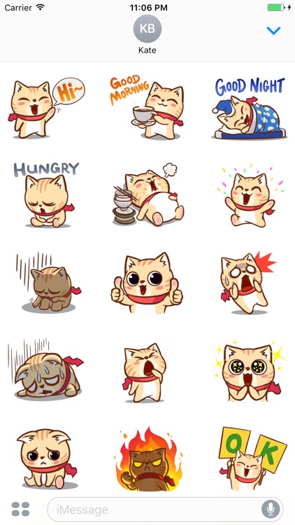 Chloe The Cat Expression Sticker