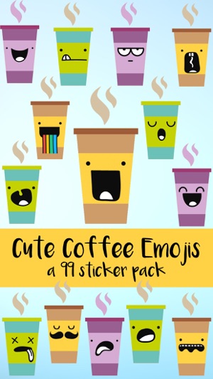 Cute Coffee Emojis Sticker Pack(圖1)-速報App