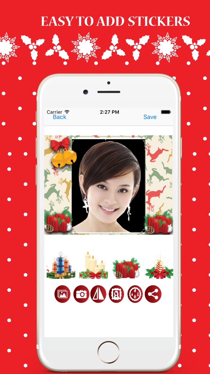 Christmas Photo Frames - Santa Stickers