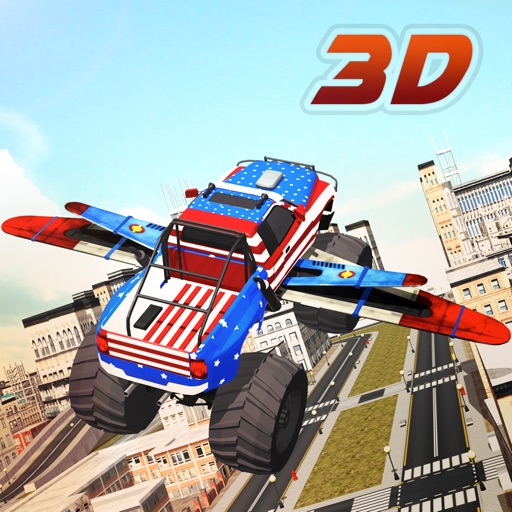 Flying Monster Truck Driver 3d simulator iOS App