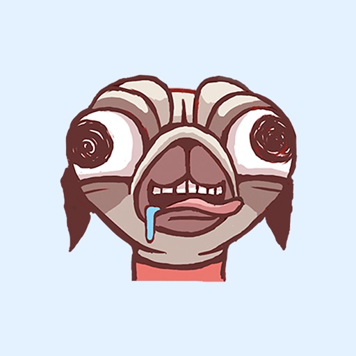 Creepy Pug Dog - Stickers for iMessage by Hiep Nguyen Van