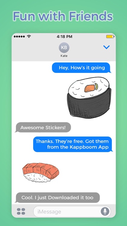 Hand Drawn Sushi Stickers