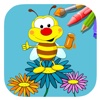 Bees Coloring Page Game For Children Edition