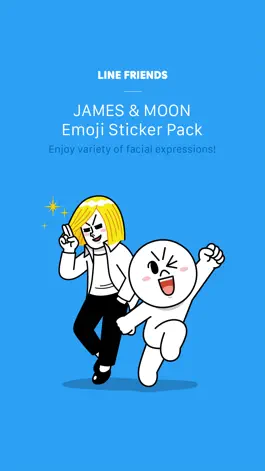Game screenshot JAMES & MOON Emoji Stickers - LINE FRIENDS mod apk