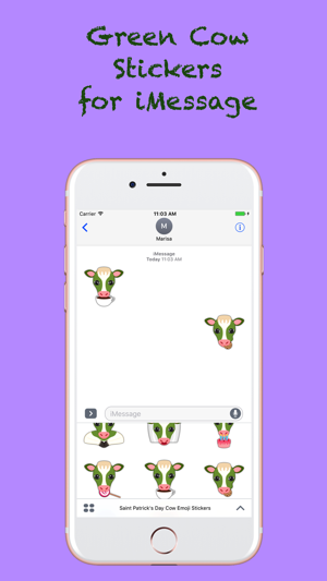 Saint Patrick's Day Cow Emoji Stickers(圖2)-速報App