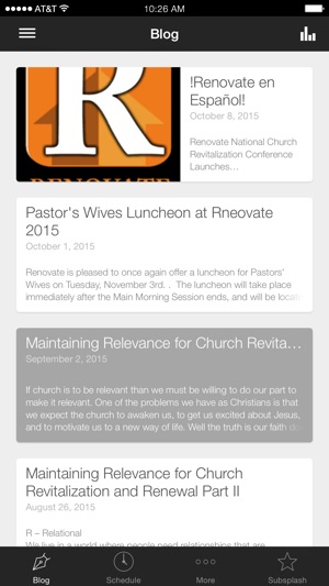 Renovate Conference App