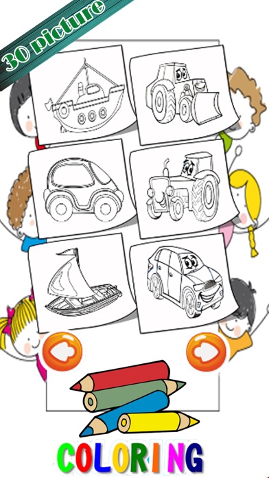 How to cancel & delete Learning Vehicles Coloring Markers Easy For Kids from iphone & ipad 4