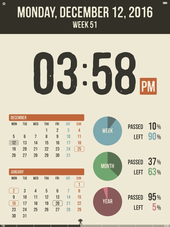 Desk Clock Calendar