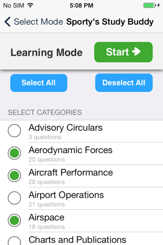 Study Buddy Test Prep (FAA Recreational Pilot) screenshot 2