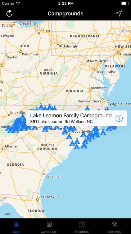 North Carolina – Campgrounds & RV Parks