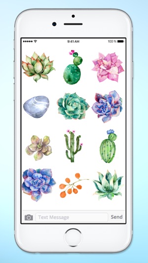 Watercolor Cactus and Succulents Sticker Pack(圖3)-速報App