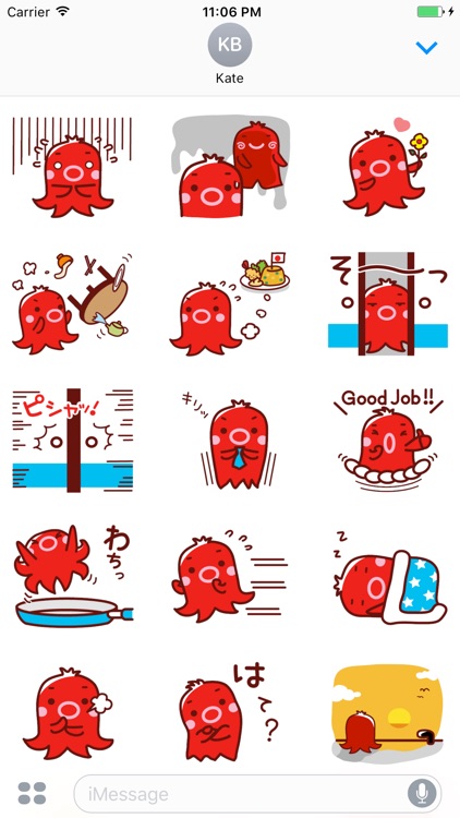 Donatello The Cute Little Red Octopus Stickers