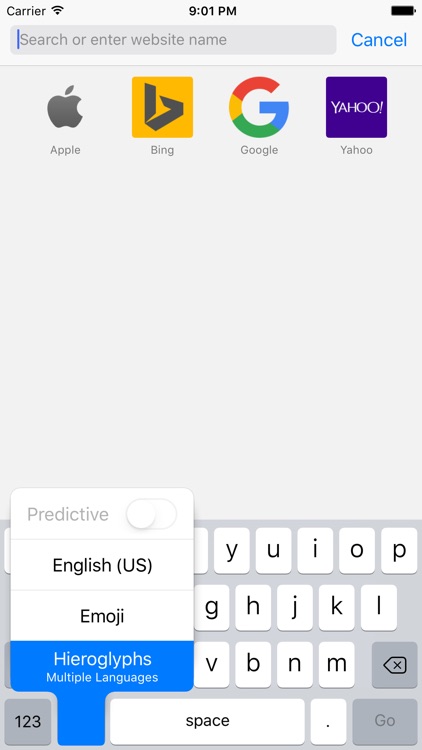 Hieroglyphic Keyboard