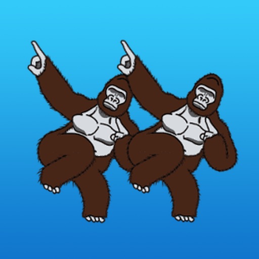 Animated Dancing Gorilla Sticker icon
