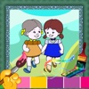 Coloring Page Game Little Girls Version