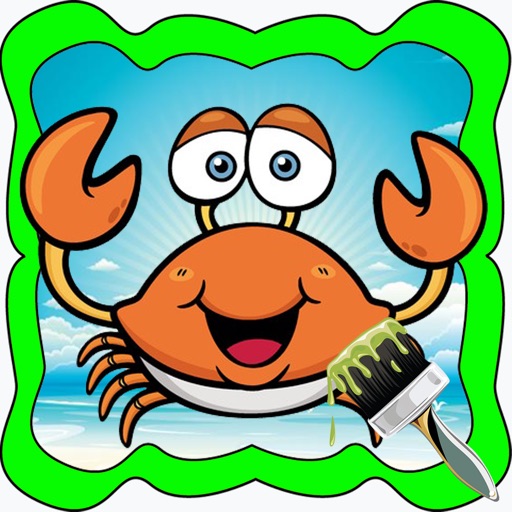 Crabs Family Cartoon Coloring Version Icon