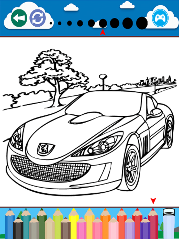 Super Car For Coloring book Games