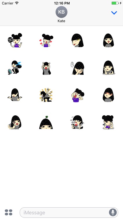 Non Mainstrean Girl Animated Stickers For iMessage