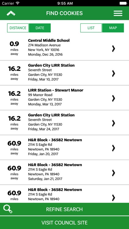 Girl Scout Cookie Finder